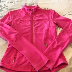 Lulu hot pink running jacket